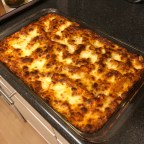Homemade Lasagne: using pre-cooked pasta sheets, assembly, and cooking techniques